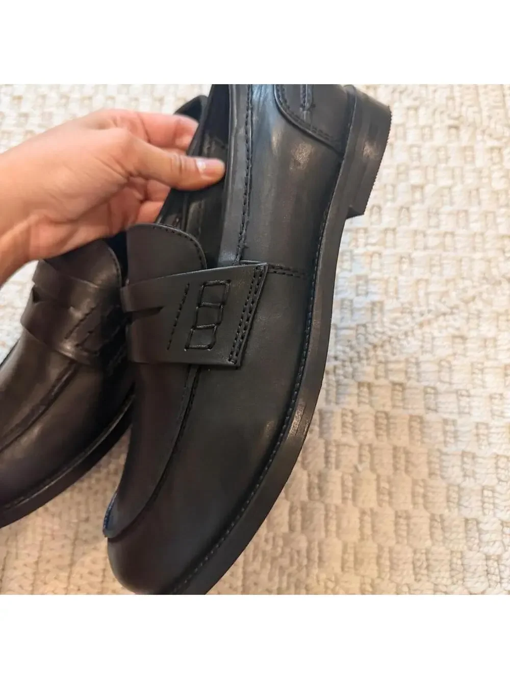 Jeffrey Campbell Studentz Penny Loafers in Black